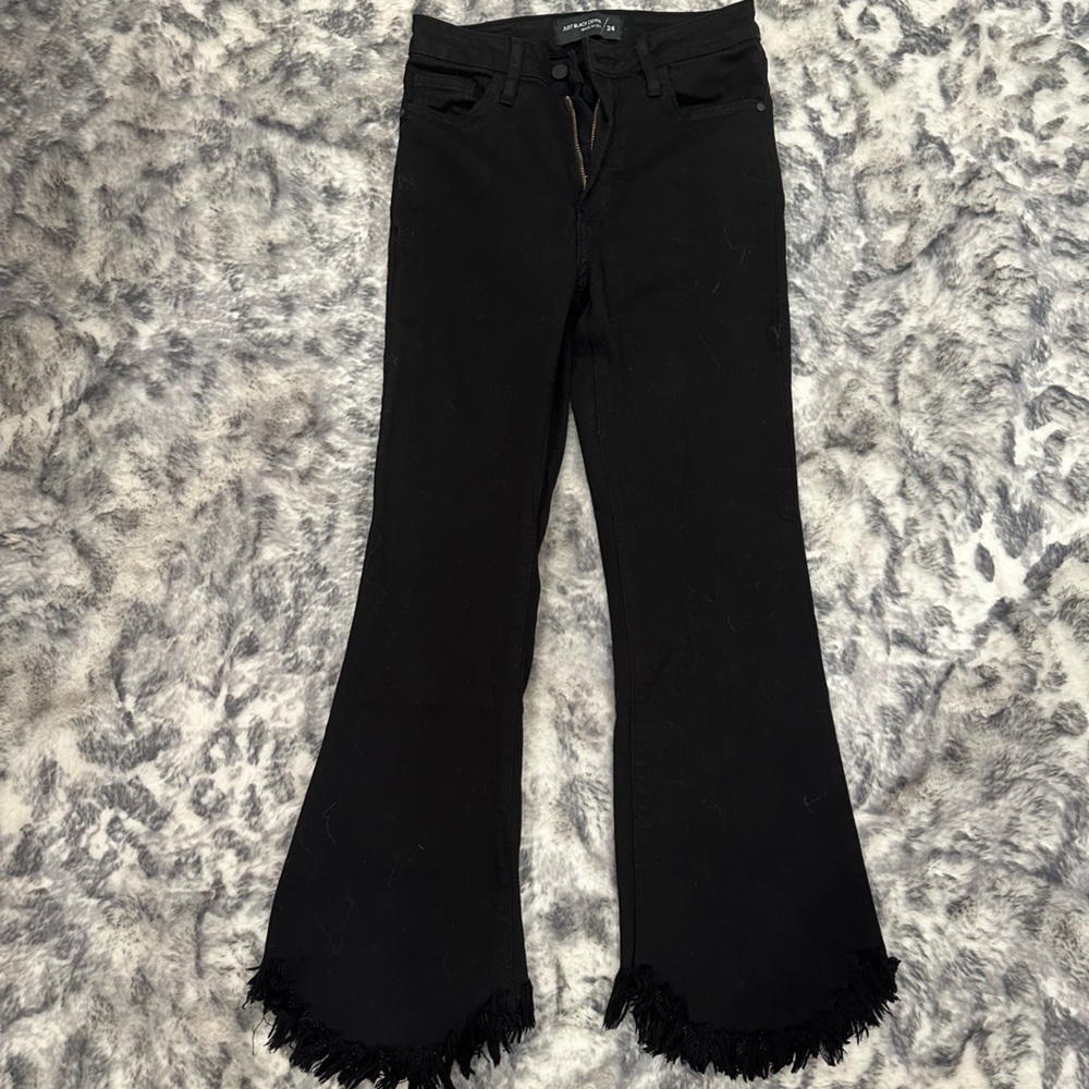 Just Black Denim frayed hem size 24